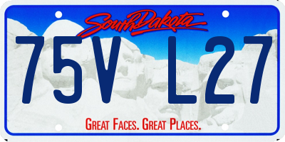 SD license plate 75VL27