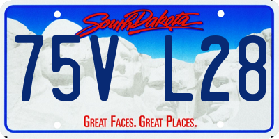 SD license plate 75VL28