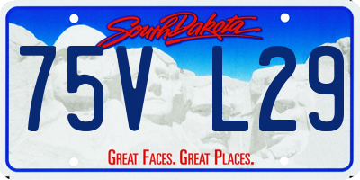 SD license plate 75VL29