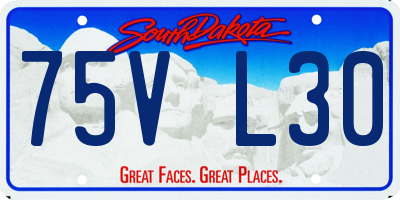 SD license plate 75VL30