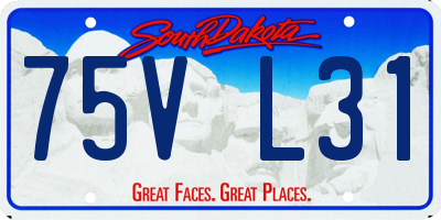 SD license plate 75VL31