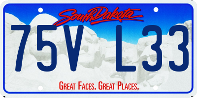 SD license plate 75VL33