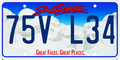 SD license plate 75VL34
