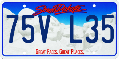 SD license plate 75VL35