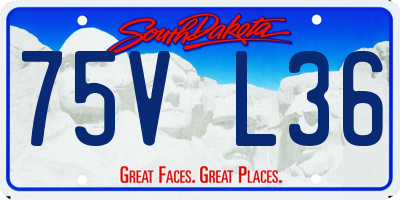 SD license plate 75VL36