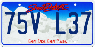 SD license plate 75VL37