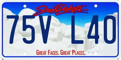 SD license plate 75VL40