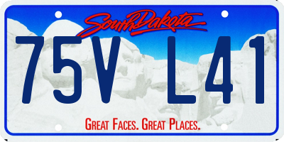 SD license plate 75VL41