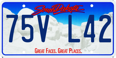 SD license plate 75VL42