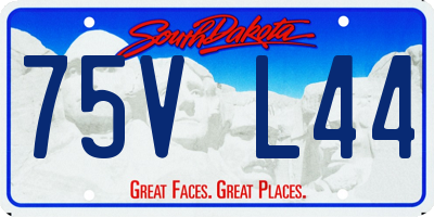 SD license plate 75VL44