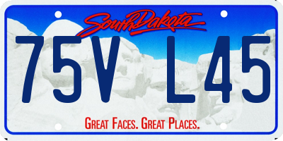 SD license plate 75VL45