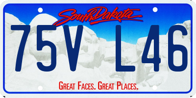 SD license plate 75VL46