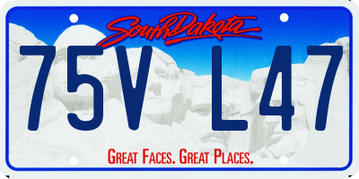 SD license plate 75VL47