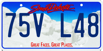 SD license plate 75VL48