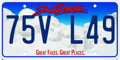 SD license plate 75VL49