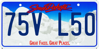 SD license plate 75VL50