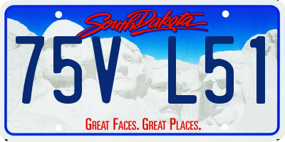 SD license plate 75VL51