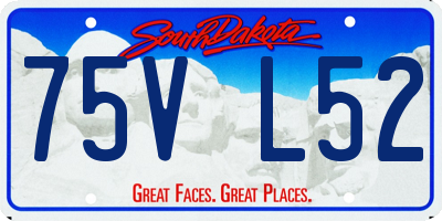 SD license plate 75VL52