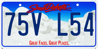 SD license plate 75VL54