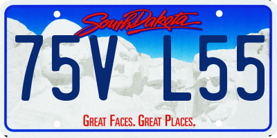 SD license plate 75VL55