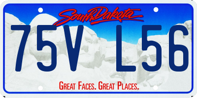 SD license plate 75VL56