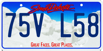 SD license plate 75VL58