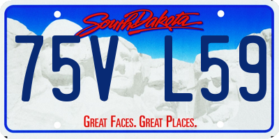 SD license plate 75VL59