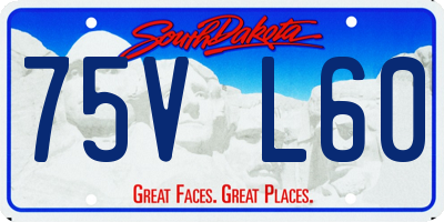 SD license plate 75VL60