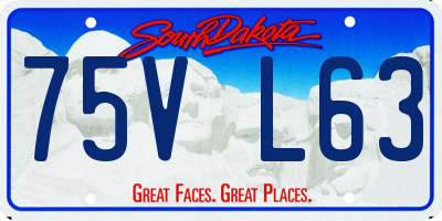 SD license plate 75VL63