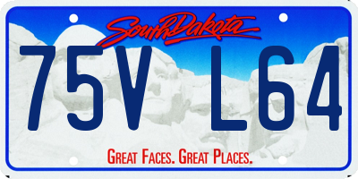 SD license plate 75VL64