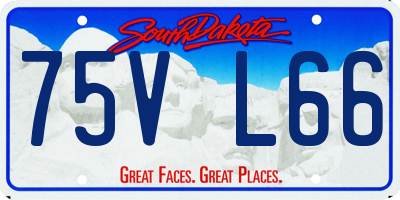 SD license plate 75VL66