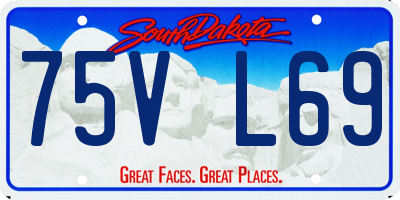 SD license plate 75VL69
