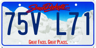 SD license plate 75VL71