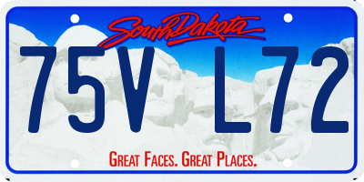 SD license plate 75VL72