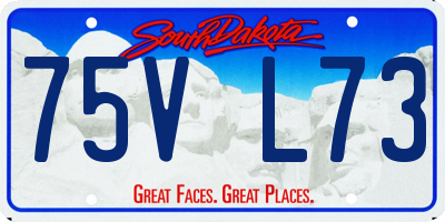 SD license plate 75VL73