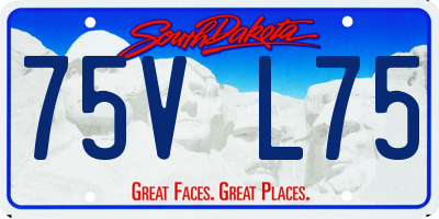SD license plate 75VL75
