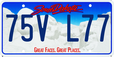 SD license plate 75VL77