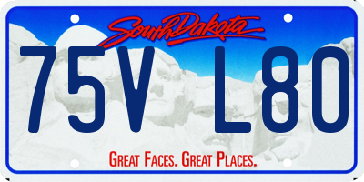 SD license plate 75VL80