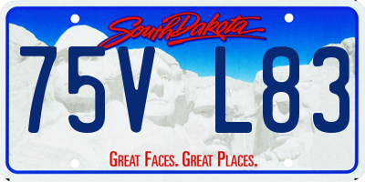 SD license plate 75VL83
