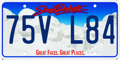 SD license plate 75VL84