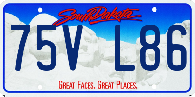 SD license plate 75VL86