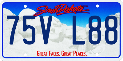 SD license plate 75VL88