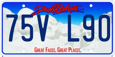 SD license plate 75VL90