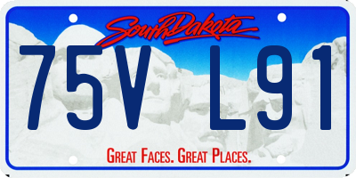 SD license plate 75VL91