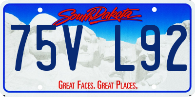 SD license plate 75VL92