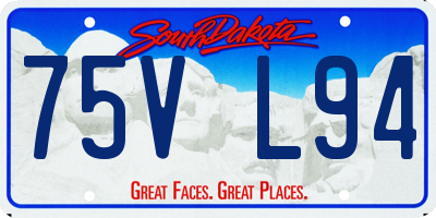 SD license plate 75VL94