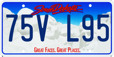 SD license plate 75VL95