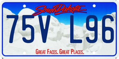 SD license plate 75VL96