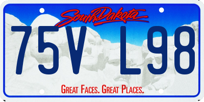 SD license plate 75VL98