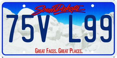 SD license plate 75VL99